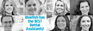 Our wonderful dental assistants (top row, from left: Ashley, Suzy, Liz, Crystal; bottom row, from left: Vickie, Lorena, Heidi